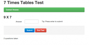 Times Tables screenshot