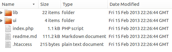 folder contents